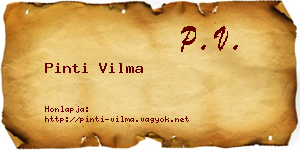 Pinti Vilma névjegykártya